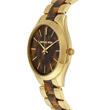  Shop Authentic Michael Kors Slim Runway Tortoise Shell Dial Two Tone Steel Strap Watch for Women - MK4284 - Luxxuri