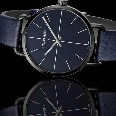  Shop Authentic Calvin Klein Even Blue Dial Blue Leather Strap Watch for Men - K7B214VN - Luxxuri