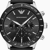  Shop Authentic Emporio Armani Sportivo Chronograph Black Dial Black Rubber Strap Watch For Men - AR0527 - Luxxuri