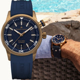  Shop Authentic Maurice Lacroix Pontos Divers Limited Edition Blue Dial Blue Leather Strap Watch For Men - PT6248-BRZ0B-430-4 - Luxxuri