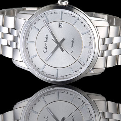  Shop Authentic Calvin Klein Infinity Automatic Silver Dial Silver Steel Strap Watch for Men - K5S34146 - Luxxuri