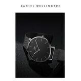  Shop Authentic Daniel Wellington Petite Ashfield Black Dial Black Mesh Strap Watch For Women - DW00100308 - Luxxuri