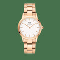  Shop Authentic Daniel Wellington Iconic Link White Dial Rose Gold Steel Strap Watch For Women - DW00100211 - Luxxuri