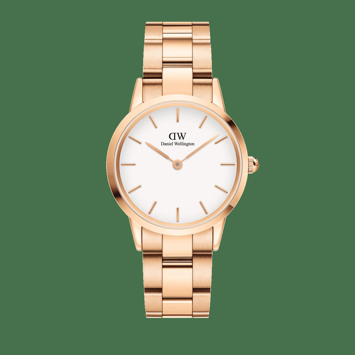  Shop Authentic Daniel Wellington Iconic Link White Dial Rose Gold Steel Strap Watch For Women - DW00100211 - Luxxuri