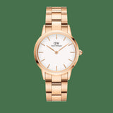  Shop Authentic Daniel Wellington Iconic Link White Dial Rose Gold Steel Strap Watch For Women - DW00100211 - Luxxuri