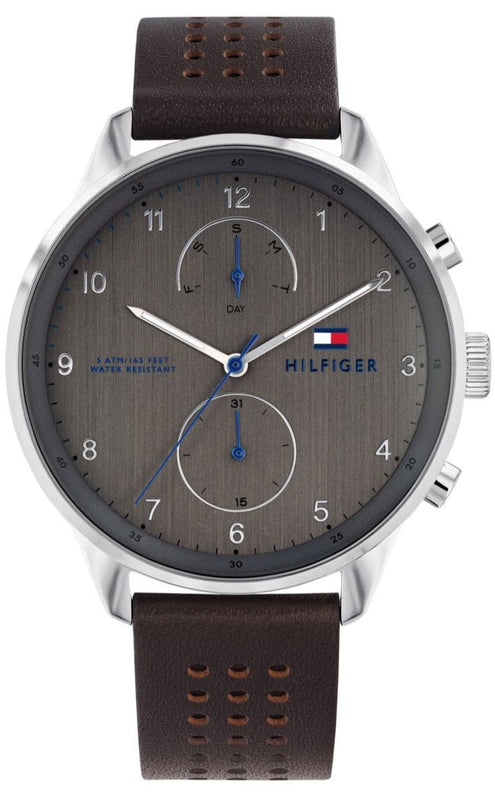  Shop Authentic Tommy Hilfiger Chase Quartz Brown Dial Brown Leather Strap Watch for Men - 1791579 - Luxxuri