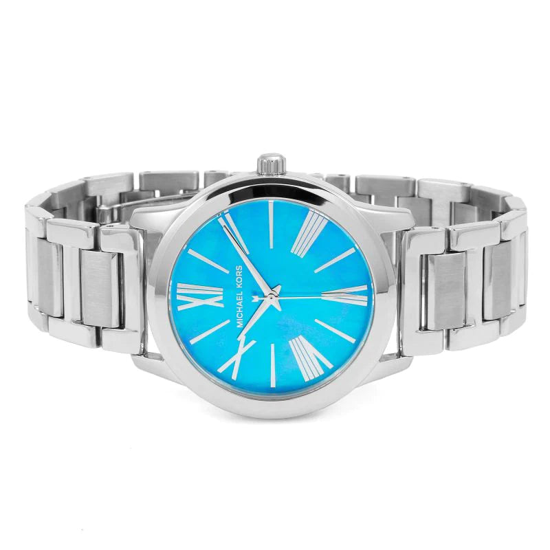  Shop Authentic Michael Kors Hartman Quartz Blue Dial Silver Steel Strap Watch For Women - MK3519 - Luxxuri
