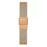  Shop Authentic Daniel Wellington Petite Pressed Melrose Black Dial Rose Gold Mesh Strap Watch For Women - DW00100440 - Luxxuri