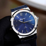  Shop Authentic Salvatore Ferragamo F-80 Classic Blue Dial Blue Leather Strap Watch for Men - SFDT00319 - Luxxuri