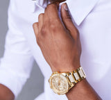  Shop Authentic Guess Continental Diamonds Gold Dial Gold Steel Strap Watch for Men - GW0261G2 - Luxxuri