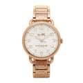 Coach Delancey White Dial Rose Gold Steel Strap Watch for Women - 14502497