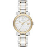  Shop Authentic Burberry The City White Dial Two Tone Steel Strap Watch for Women - BU9115 - Luxxuri