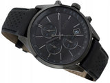  Shop Authentic Hugo Boss Grand Prix Black Dial Black Leather Strap Watch for Men - 1513474 - Luxxuri