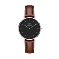  Shop Authentic Daniel Wellington Classic Petite St Mawes Black Dial Brown Leather Strap Watch For Women - DW00100237 - Luxxuri