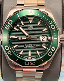  Shop Authentic Tag Heuer Aquaracer Green Dial Watch for Men - WAY201S.BA0927 - Luxxuri