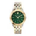  Shop Authentic Versace Univers Quartz Green Dial Two Tone Steel Strap Watch for Men - VEBK00718 - Luxxuri