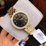  Shop Authentic Michael Kors Mini Darci Quartz Black Dial Gold Steel Strap Watch For Women - MK3738 - Luxxuri