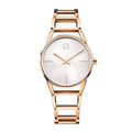  Shop Authentic Calvin Klein Stately White Dial Rose Gold Steel Strap Watch for Women - K3G23626 - Luxxuri