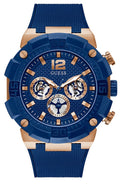  Shop Authentic Guess Navigator Chronograph Blue Dial Blue Rubber Strap Watch for Men - GW0264G4 - Luxxuri