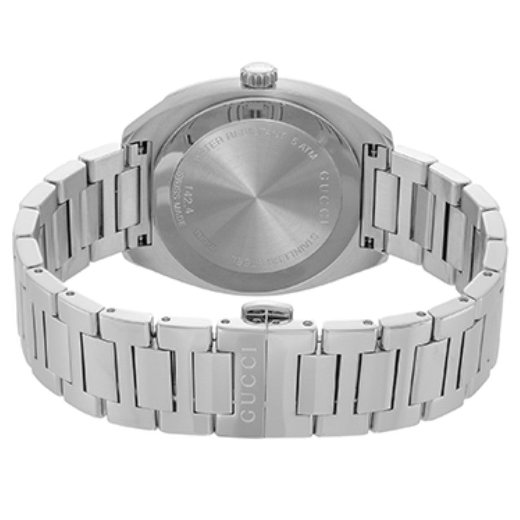  Shop Authentic Gucci GG2570 Diamonds Black Dial Silver Steel Strap Watch For Women - YA142404 - Luxxuri