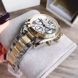  Shop Authentic Michael Kors Bradshaw Chronograph Silver Dial Two Tone Steel Strap Watch For Women - MK5912 - Luxxuri