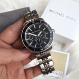  Shop Authentic Michael Kors Cunningham Multifunction Black Dial Silver Steel Strap Watch For Men - MK7156 - Luxxuri