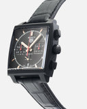  Shop Authentic Tag Heuer Monaco Automatic Chronograph Black Dial Black Leather Strap Watch for Men - CBL2180.FC6497 - Luxxuri