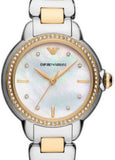  Shop Authentic Emporio Armani Mia Quartz Mother of Pearl Dial Two Tone Steel Strap Watch For Women - AR11524 - Luxxuri