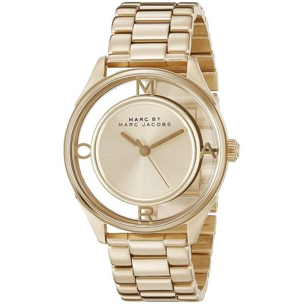  Shop Authentic Marc Jacobs Marc Tether Transparent Gold Dial Gold Steel Strap Watch for Women - MBM3413 - Luxxuri