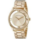  Shop Authentic Marc Jacobs Marc Tether Transparent Gold Dial Gold Steel Strap Watch for Women - MBM3413 - Luxxuri