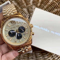  Shop Authentic Michael Kors Lexington Crystals Gold Dial Gold Steel Strap Watch for Men - MK8494 - Luxxuri