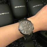  Shop Authentic Emporio Armani Classic Chronograph Grey Dial Grey Steel Strap Watch For Men - AR2454 - Luxxuri