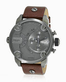  Shop Authentic Diesel Little Daddy SBA Small Sized Grey Dial Brown Leather Strap Watch For Men - DZ7258 - Luxxuri