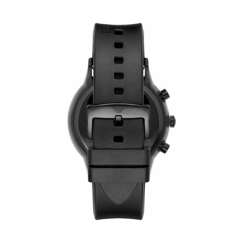  Shop Authentic Emporio Armani Chronograph Quartz Silver Dial Black Rubber Strap Watch For Men - AR11048 - Luxxuri