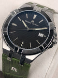  Shop Authentic Maurice Lacroix Aikon Quartz Black Dial Green Crocodile Leather Strap Watch for Men - AI1008-PVB21-330-1 - Luxxuri