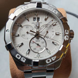  Shop Authentic Tag Heuer Aquaracer White Dial Silver Steel Strap Watch for Men - CAY1111.BA0927 - Luxxuri