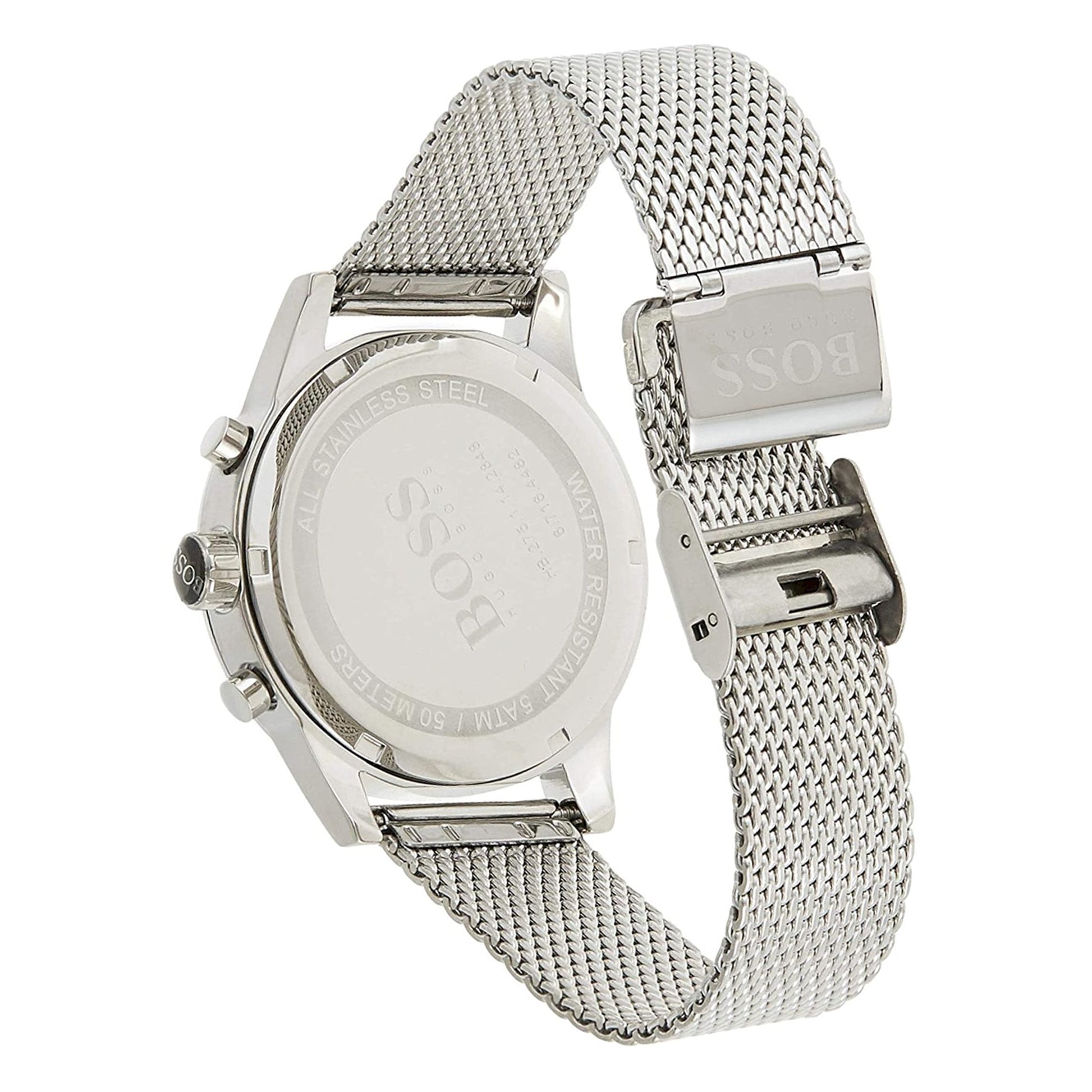  Shop Authentic Hugo Boss Jet Blue Dial Silver Mesh Bracelet Watch for Men - 1513441 - Luxxuri