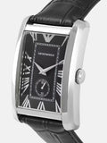  Shop Authentic Emporio Armani Classic Analog Black Dial Black Leather Strap Strap Watch For Men - AR1604 - Luxxuri