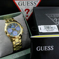  Shop Authentic Guess Mini Sunrise Quartz Blue Dial Gold Steel Strap Watch For Women - W0448L6 - Luxxuri