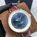  Shop Authentic Breitling Navitimer 1 Automatic 41mm Blue Dial Brown Leather Strap Mens Watch - A17326211C1P1 - Luxxuri