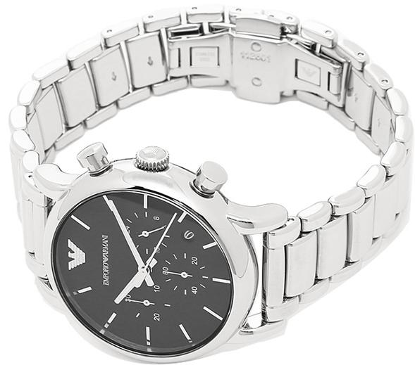  Shop Authentic Emporio Armani Chronograph Black Dial Silver Steel Strap Watch For Men - AR1853 - Luxxuri