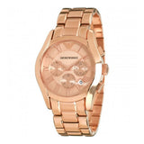  Shop Authentic Emporio Armani Valente Chronograph Rose Gold Dial Rose Gold Steel Strap Watch For Men - AR0365 - Luxxuri