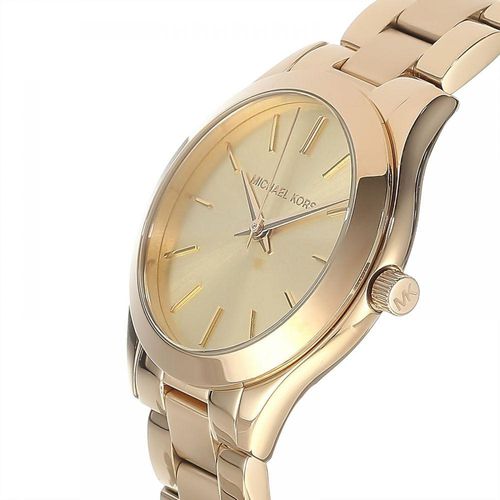  Shop Authentic Michael Kors Mini Runway Slim Gold Dial Gold Steel Strap Watch for Women - MK3512 - Luxxuri
