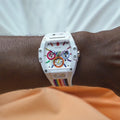 Guess Phoenix Analog White Dial White Silicone Strap Watch for Men - GW0720G1
