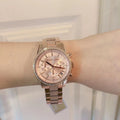  Shop Authentic Michael Kors Ritz Chronograph Rose Gold Dial Rose Gold Steel Strap Watch For Women - MK6598 - Luxxuri