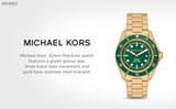  Shop Authentic Michael Kors Maritime Analog Green Dial Gold Steel Strap Watch for Men - MK9162 - Luxxuri