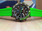 Shop Authentic Fossil Bannon Chronograph Grey Dial Green Silicone Strap Watch for Men - BQ2501 - Luxxuri