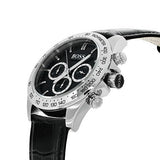  Shop Authentic Hugo Boss Ikon Black Dial Black Leather Strap Watch for Men - 1513178 - Luxxuri