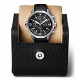  Shop Authentic IWC Aquatimer Chronograph Black Dial Black Leather Strap Watch for Men - IW376803 - Luxxuri
