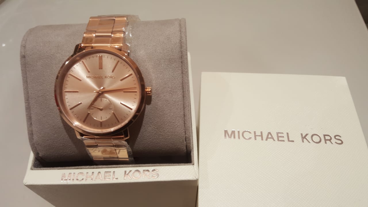  Shop Authentic Michael Kors Jaryn Quartz Rose Gold Dial Rose Gold Steel Strap Watch For Women - MK3501 - Luxxuri
